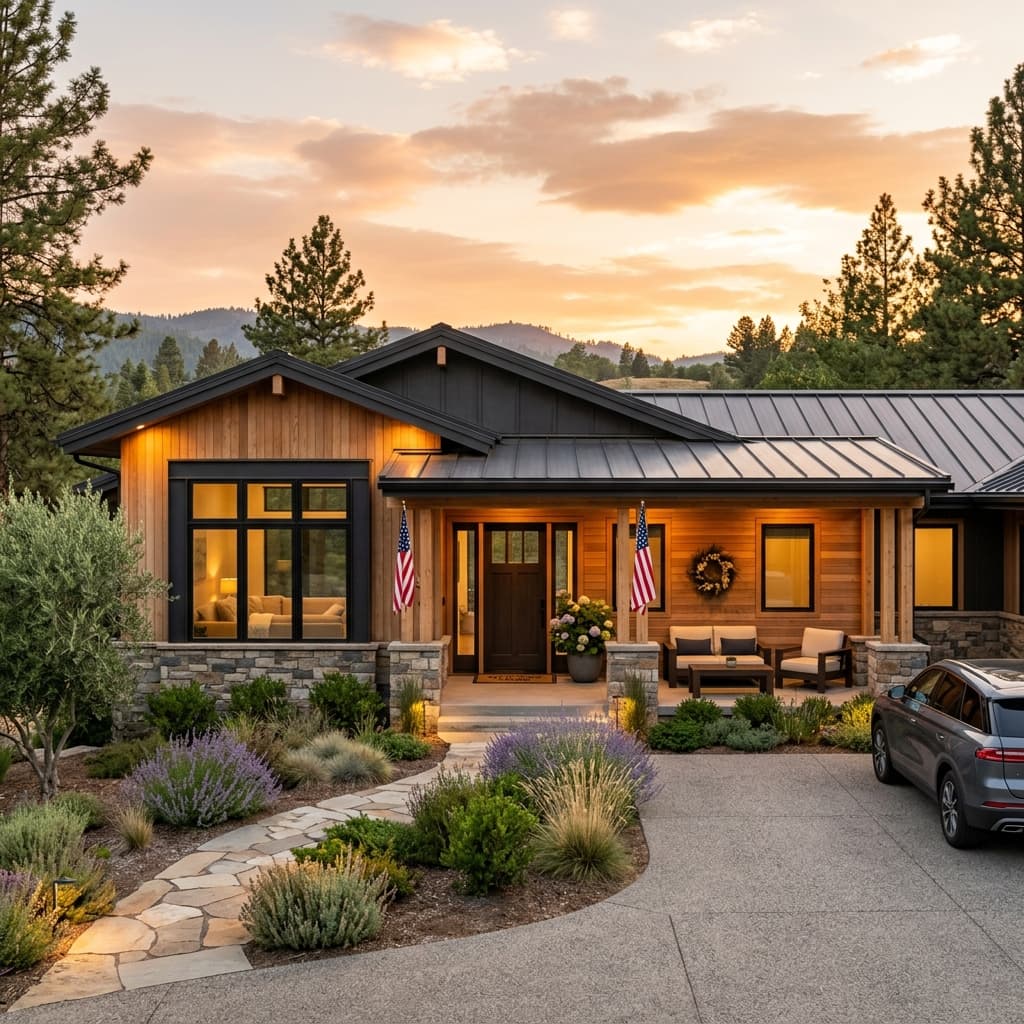 Modern veteran-friendly housing exterior